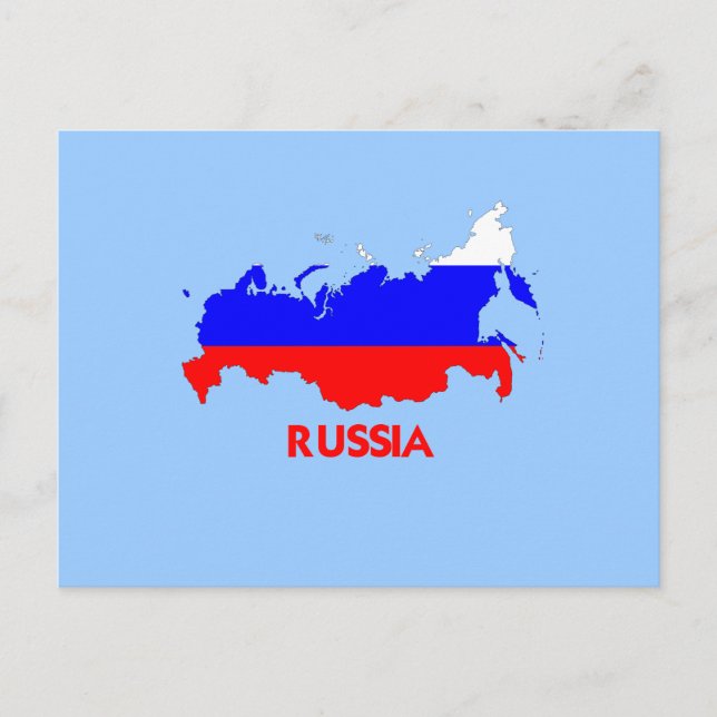 CARTÃO POSTAL MAPA RÚSSIA (Frente)