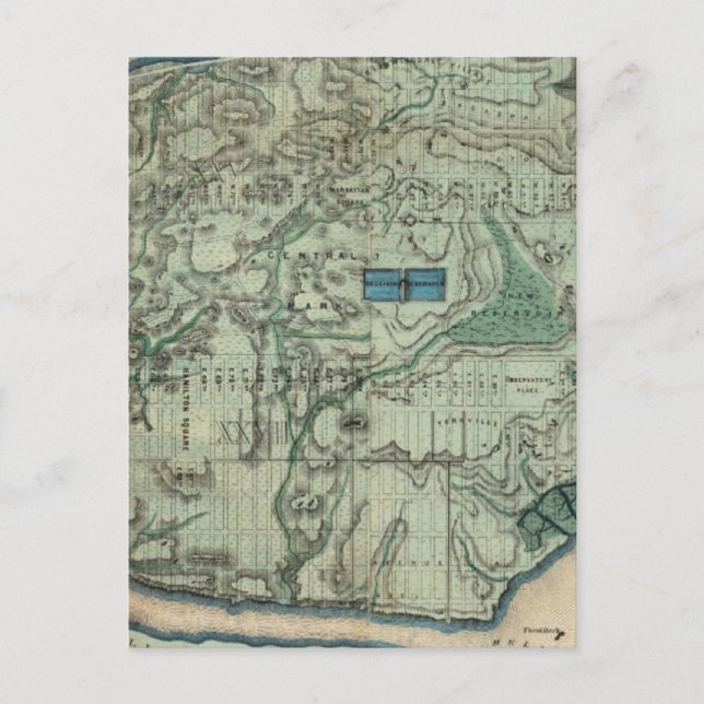 Cartão Postal Mapa Sanitário e Topográfico de Nova Iorque (Frente)