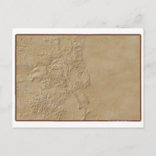 Cartão Postal Mapa Topográfico do Colorado 2
