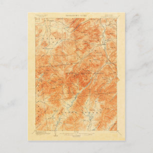 Cartão Postal Mapa Topográfico do Monte Marcy Nova York