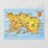 Mapa Vintage de Jersey