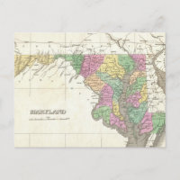 Mapa Vintage de Maryland (1827)