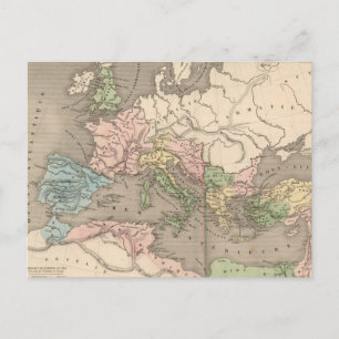 Cartão Postal Mapa Vintage do Império Romano (1838)