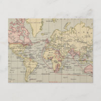 Mapa Vintage do Mundo (1914)