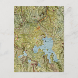 Cartão Postal Mapa Vintage do Parque Nacional de Yellowstone (18