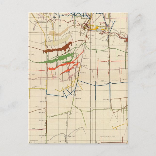 Cartão Postal Mapas de minas de comstock Número VI (Frente)
