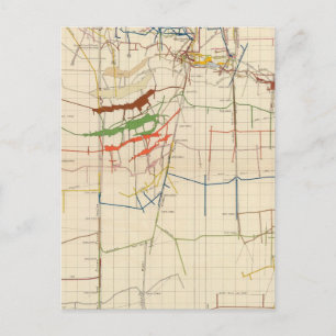 Cartão Postal Mapas de minas de comstock Número VI