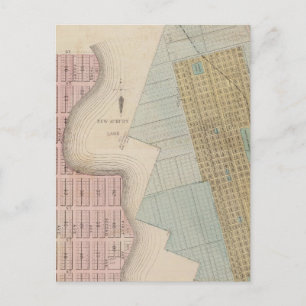 Cartão Postal Mapas de New Auburn, Minnesota