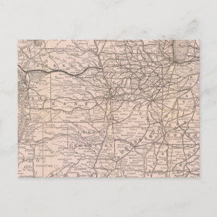 Cartão Postal Mapear a ferrovia ocidental Excelente do Canadá