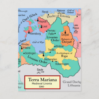 Cartão Postal Mapear cerca de 1260