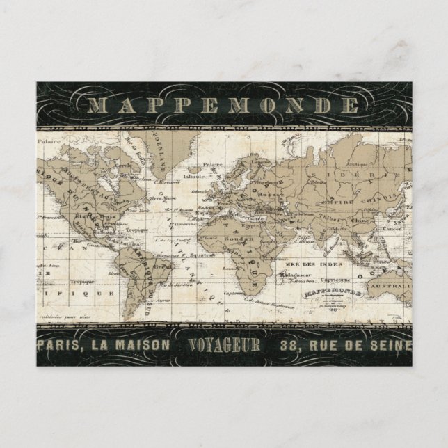 Cartão Postal Mappemonde (Frente)