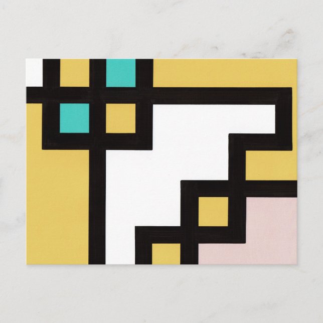 Cartão Postal 【mapper #4】ポストカード 抽象画　モダン　レトロ  (Frente)