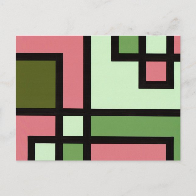 Cartão Postal mapper #5 ポストカード　抽象画　モダン　幾何学 (Frente)