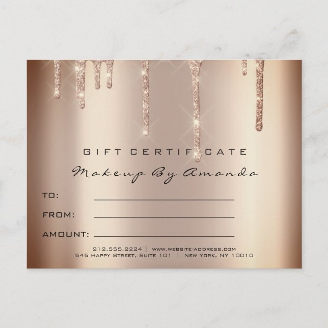 Cartão Postal Maquiagem de Extensão de Lashes do Certificado de  (Frente)