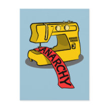 Máquina de costura amarela anarquia