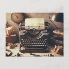 Cartão Postal Máquina de Digitalização Antiquada Manuscrita Brow
