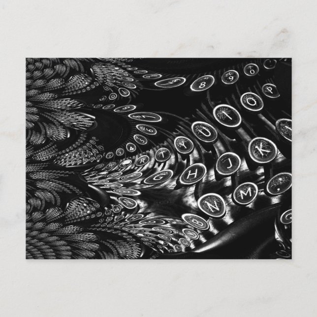 Cartão Postal Máquina de Escrever Fractal (Frente)