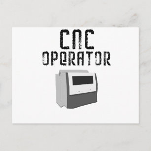 Cartão Postal Máquina de Operador CNC