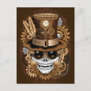 Cartão Postal Máquina de Retro de Voodoo Steampunk