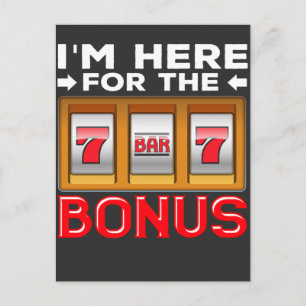 Cartão Postal Máquina de Slot Jogando Funny Casino Fan