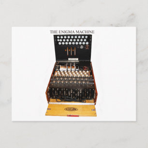 Cartão Postal Máquina Enigma antiga códigos secretos militares