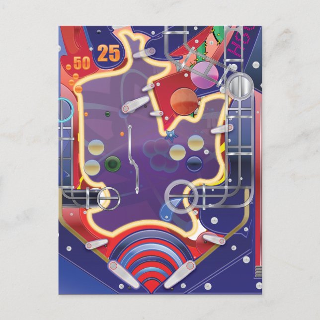 Cartão Postal Máquina Pinball de Las Vegas (Frente)