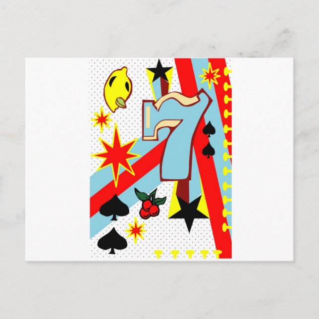 Cartão Postal Máquinas Caça-Níqueis de Vegas (Frente)