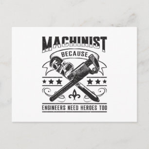 Cartão Postal Maquinista CNC Maquinista Trabalho De Máquina Pres