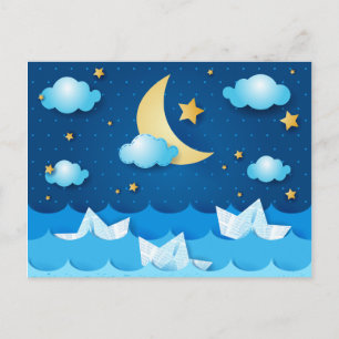 Cartão Postal Mar à Noite