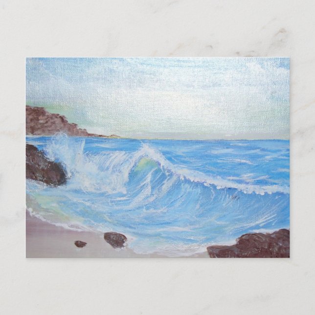 Cartão Postal Mar azul pacífico (Frente)