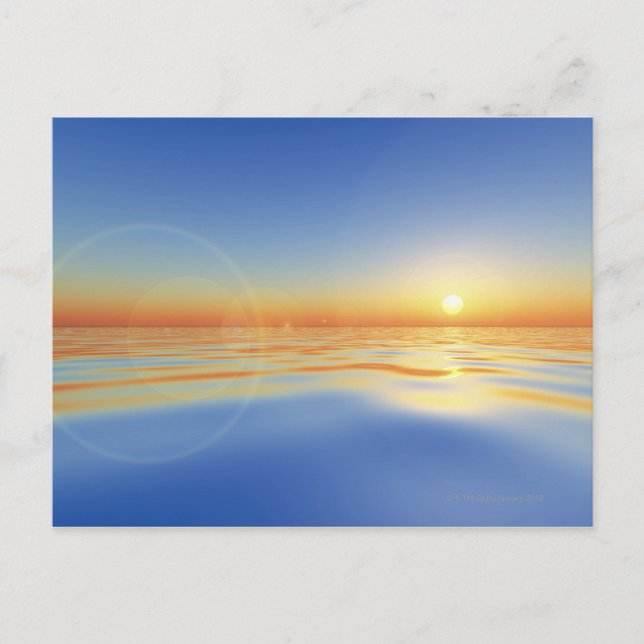 Cartão Postal Mar com sol (Frente)