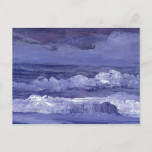 Cartão Postal Mar da Noite Nublado - CricketDiane Ocean Art