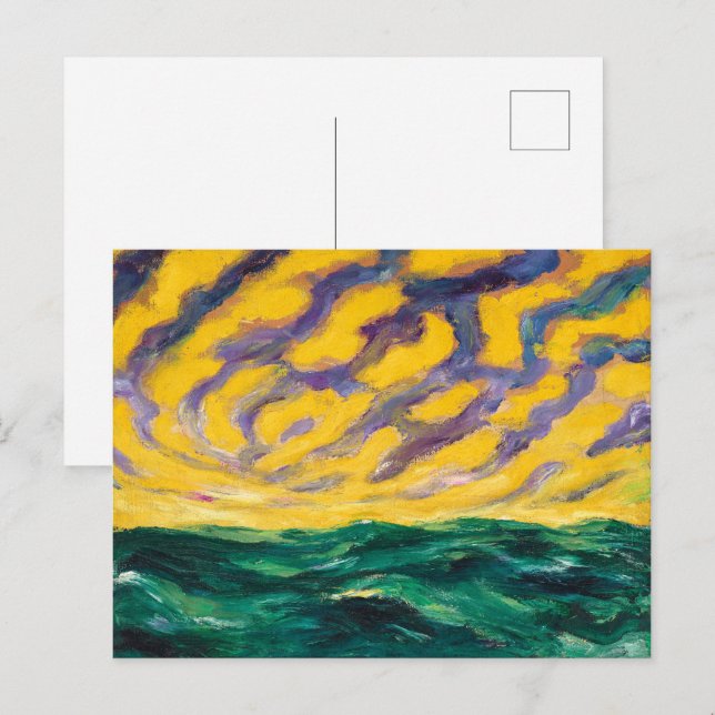 Cartão Postal Mar de Outono | Emil Nolde | (Frente/Verso)