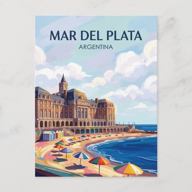 Cartão Postal Mar del Plata Argentina (Frente)