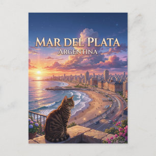 Cartão Postal Mar del Plata Argentina