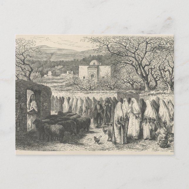 Cartão Postal Marabout e Procissão: Tlemcen (Frente)