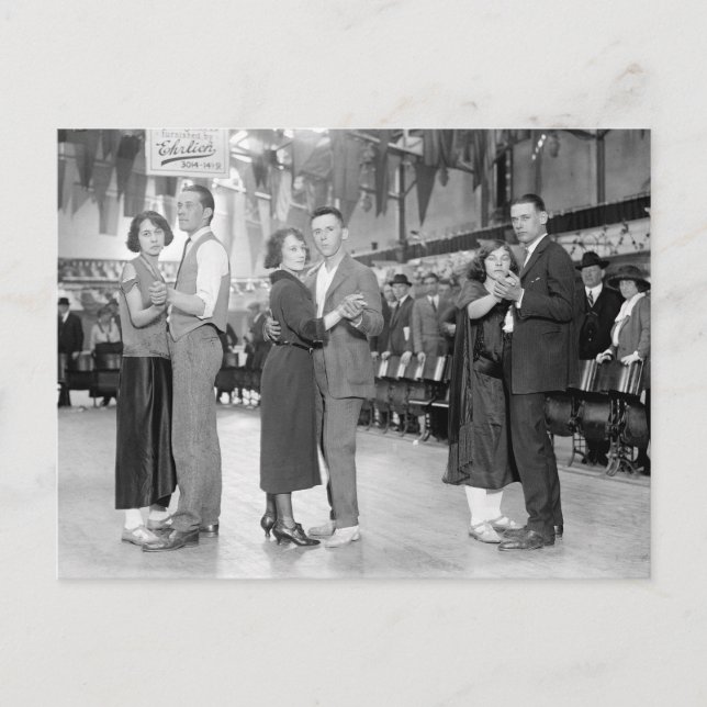 Cartão Postal Marathon Dancers, 1923 (Frente)