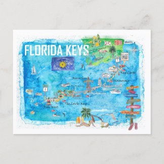 Cartão Postal Maratona das Florida Keys Key West Key Largo