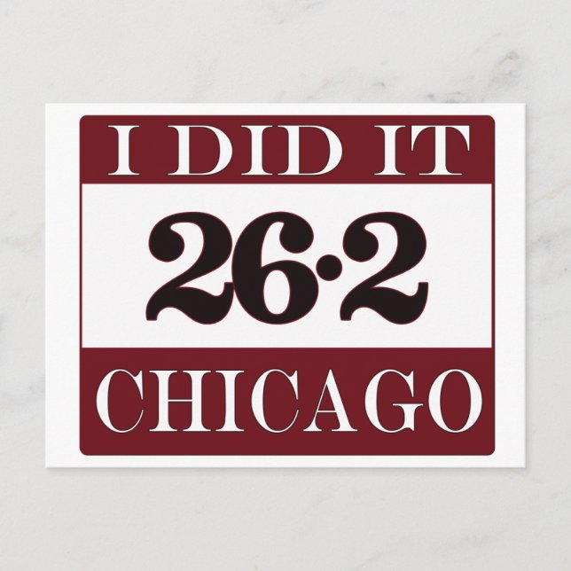 Cartão Postal Maratona de Chicago (Frente)