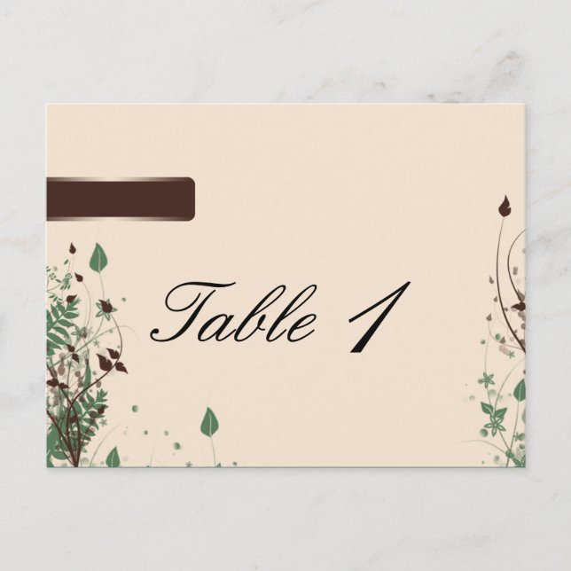 Cartão Postal Maravilha Natural no Número da Tabela Casada Ivory (Frente)