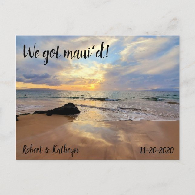 Cartão Postal Maravilhosa Praia Maui Temos Maui (Frente)