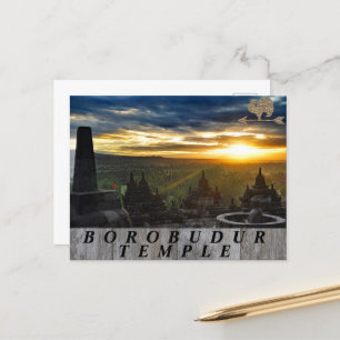 Cartão Postal Maravilhoso Borobudur Indonésia