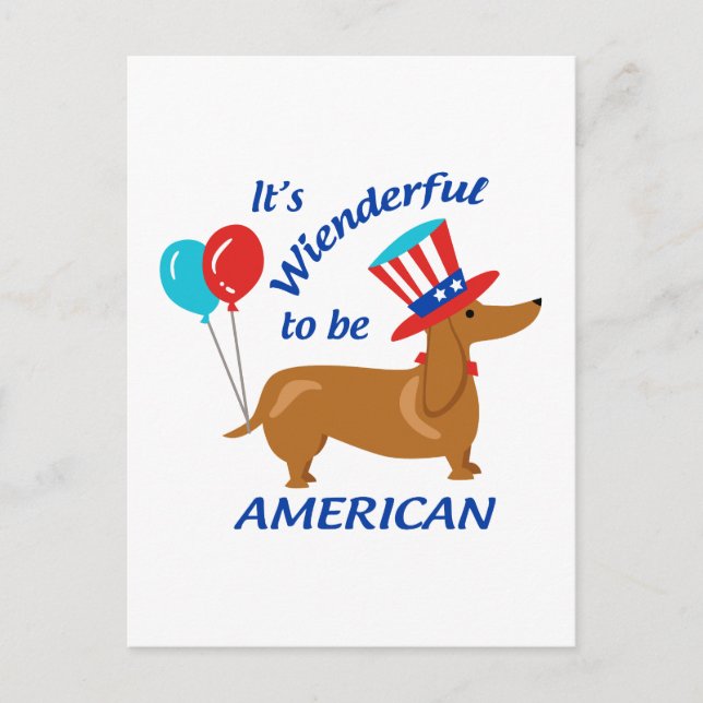 Cartão Postal Maravilhoso De Ser Americano (Frente)