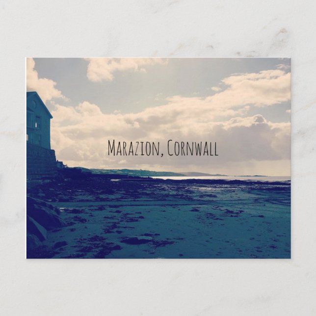 Cartão Postal Marazion, Cornwall Beach Seaside Landscape (Frente)