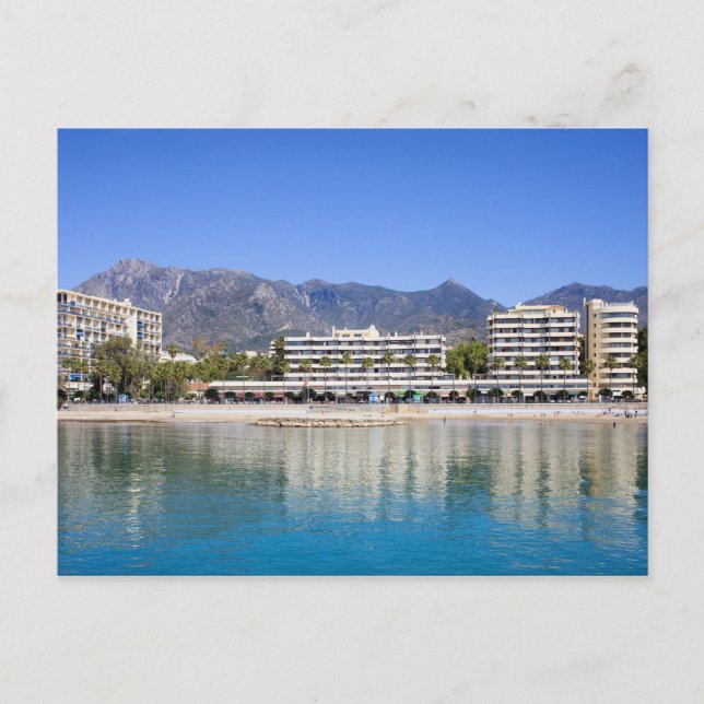 Cartão Postal Marbella na Costa del Sol na Espanha (Frente)
