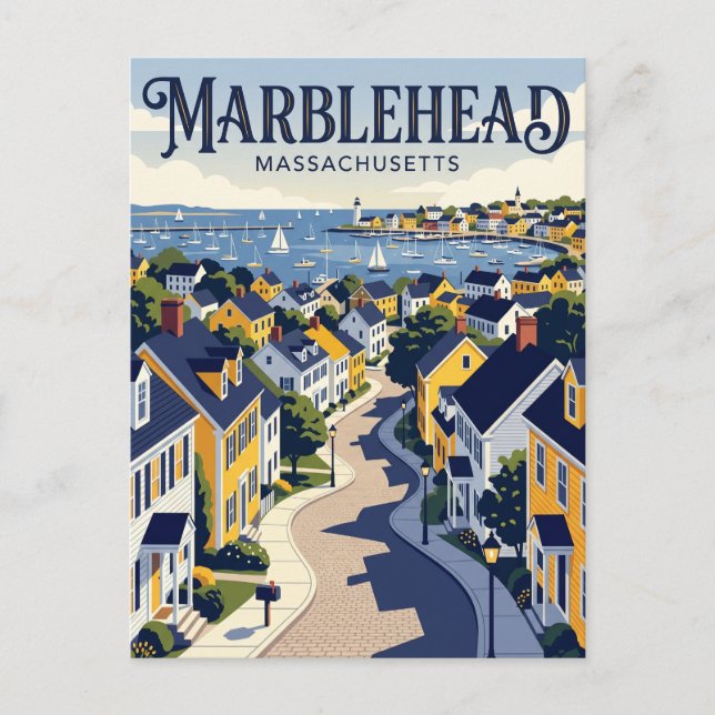 Cartão Postal Marblehead EUA (Frente)