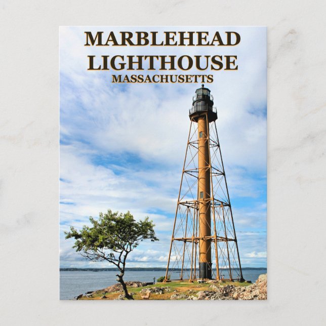 Cartão Postal Marblehead Lighthouse, Massachusetts Postcard (Frente)