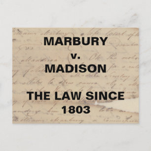Cartão Postal Marbury Madison Checks and Balances Resistance