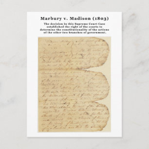 Cartão Postal Marbury v. Madison, 5 U.S. 137 (1803)