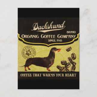 Cartão Postal Marca Dachshund – Empresa de Café Orgânico